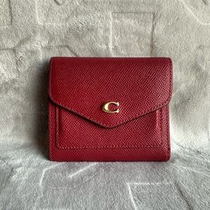 Coach Mila Small Flap Wallet Red Leather | Discontinued Color
